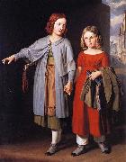 unknow artist The Artist's Daughters on the Way to School France oil painting artist